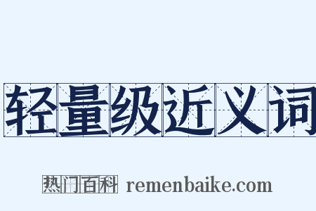 轻量级近义词是什么意思的图片